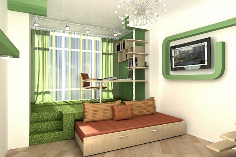 Reurbanización de un apartamento tipo estudio - Disposición del podio