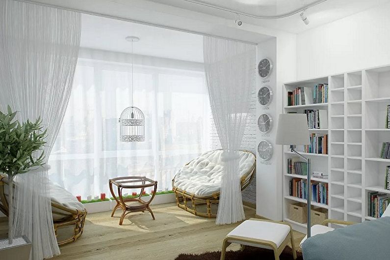 Reurbanización de un apartamento de una habitación: combinación de una habitación con una logia