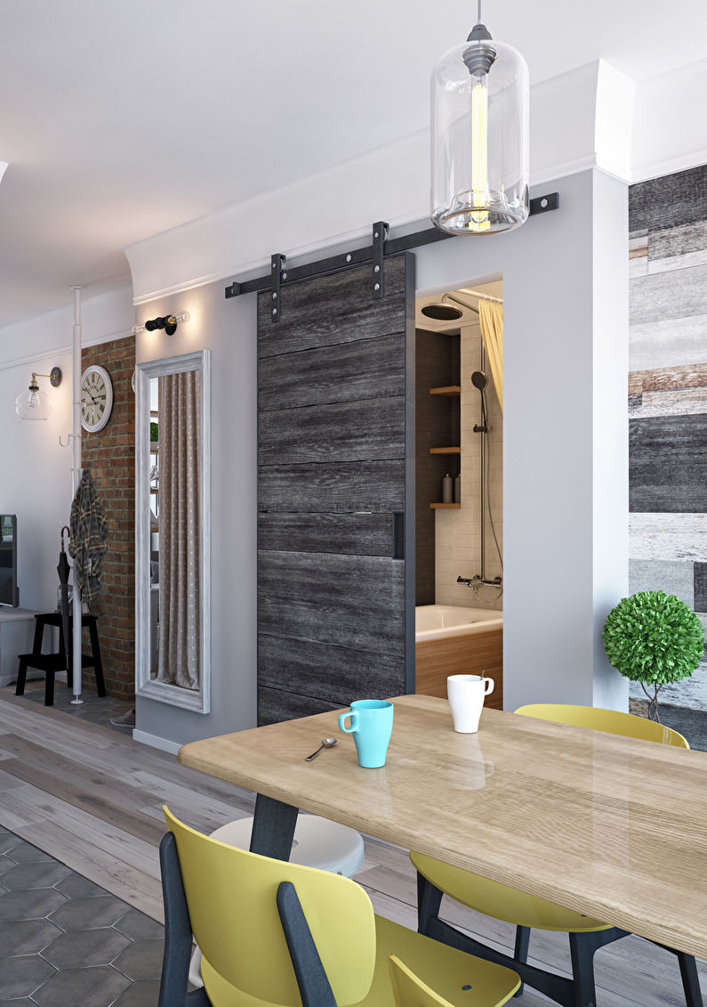 Bright vest apartment - Regulering av en ett -roms leilighet