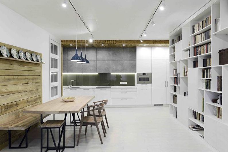 Biely dizajn kuchyne - stropná úprava