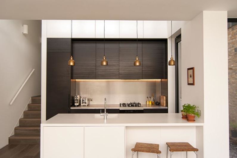 Hvitt kjøkken i moderne stil - Interiørdesign