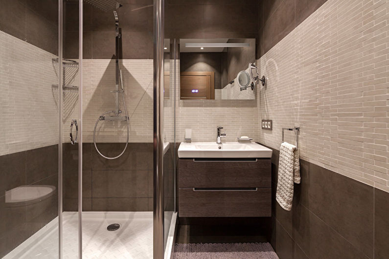 עיצוב חדר אמבטיה קטן בסגנון מינימליזם