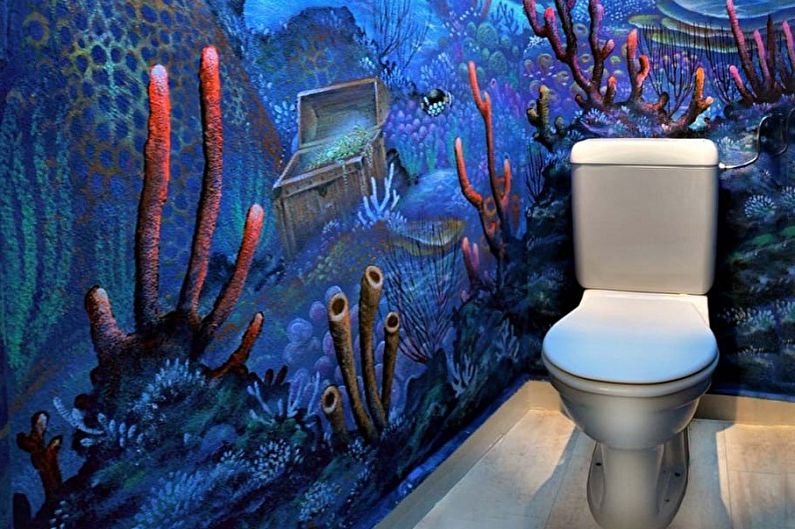 Materiał do dekoracji ścian toalety - Tapeta