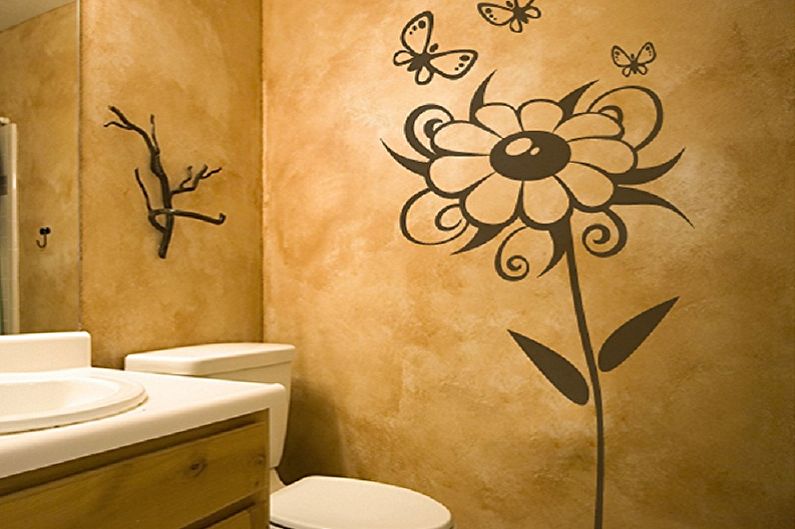 Materiał do dekoracji ścian toalety - Farba