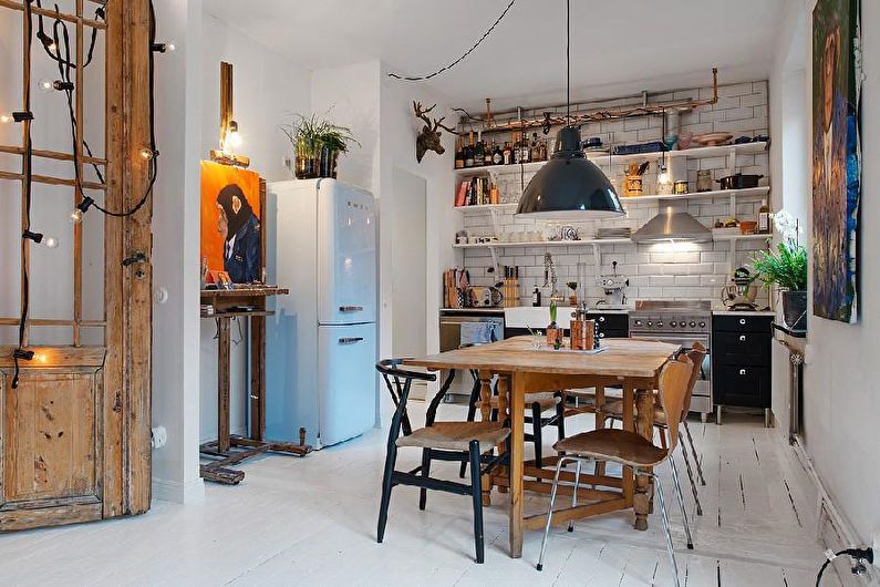Diseño de apartamento estudio de estilo escandinavo