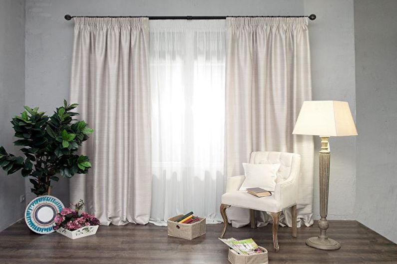 Design av gardiner til stuen - Taffeta