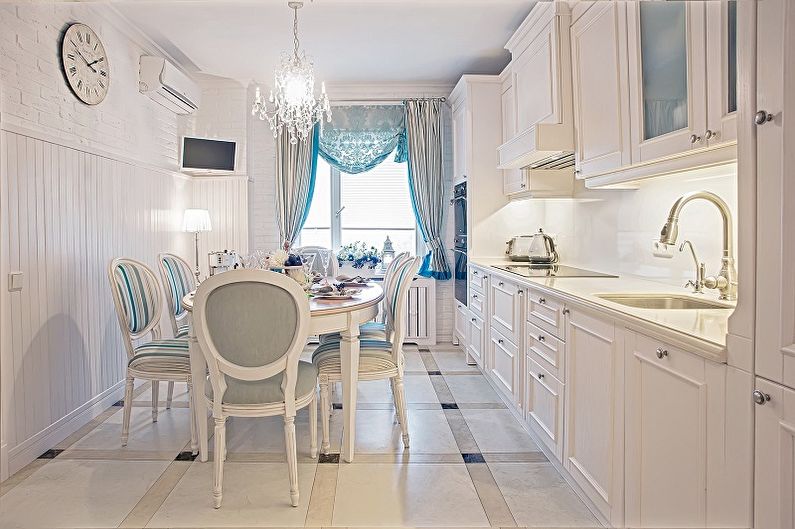 Bucătărie albă 15 mp - Design interior