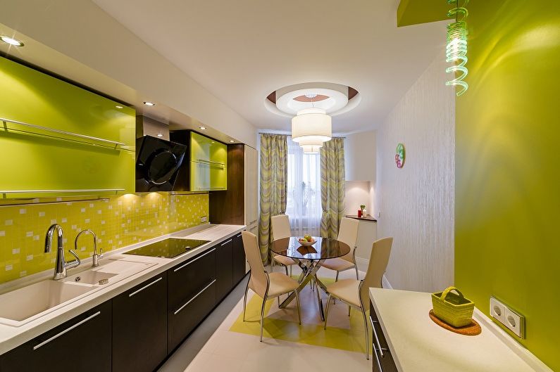 Bucătărie verde 15 mp - Design interior
