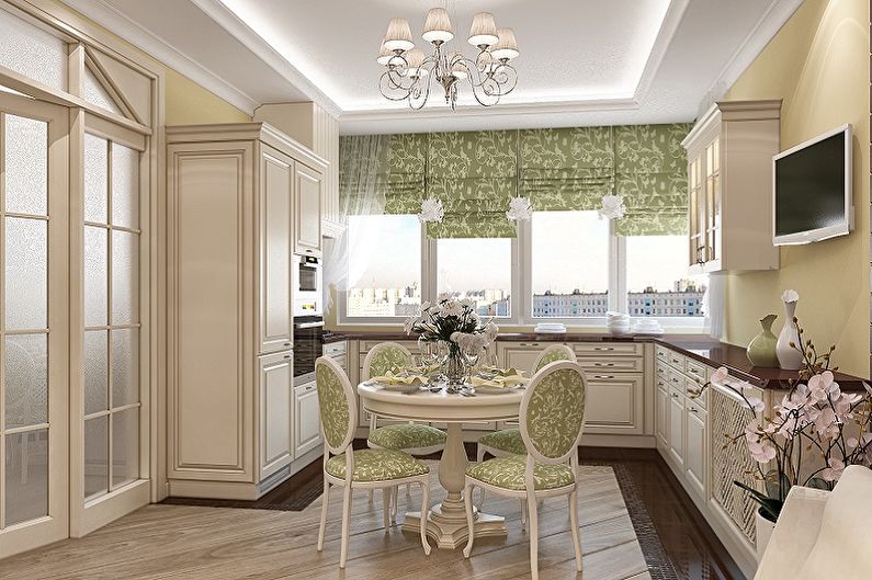 Bucătărie 15 mp în stil clasic - Design interior
