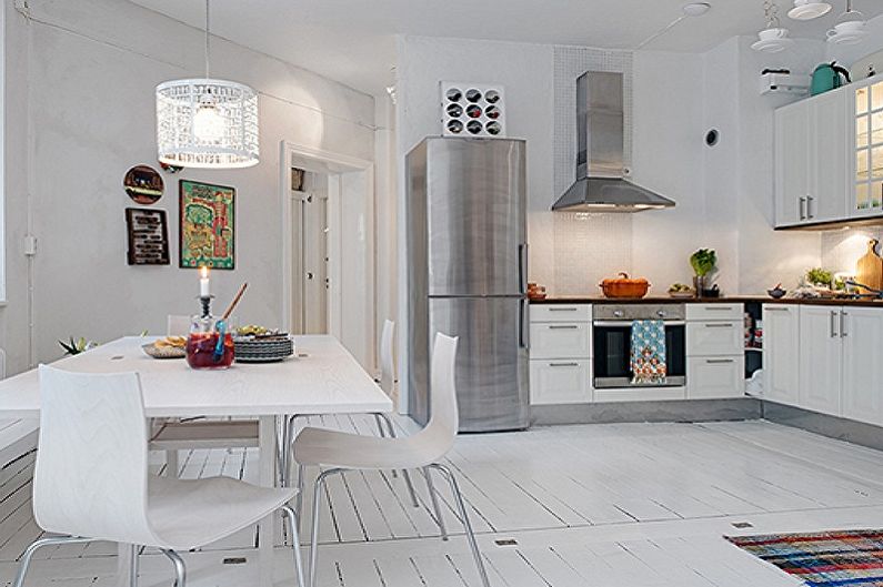 Kjøkken 15 kvm i skandinavisk stil - interiør