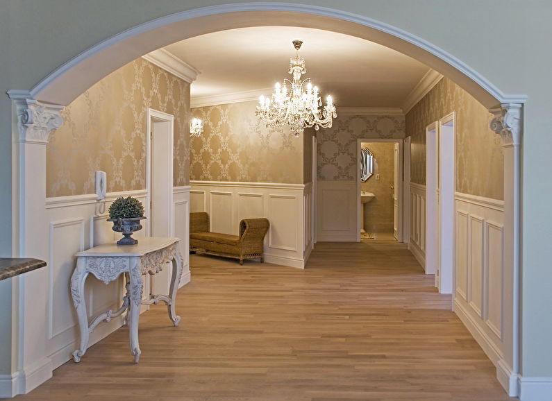 Gipsveggbue i gangen og korridoren - design