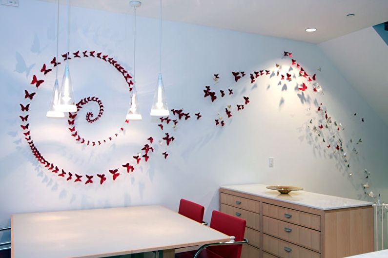 Borboletas na parede - composições de parede de borboletas