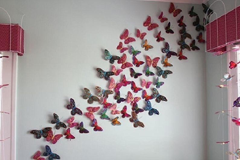 Fluturi pe perete - fotografie decor