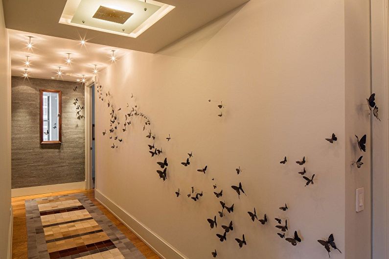 Fluturi pe perete (75 fotografii): decor DIY