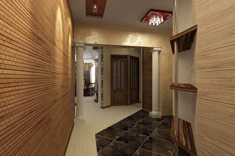 Bambu tapeter i korridoren - Inredning