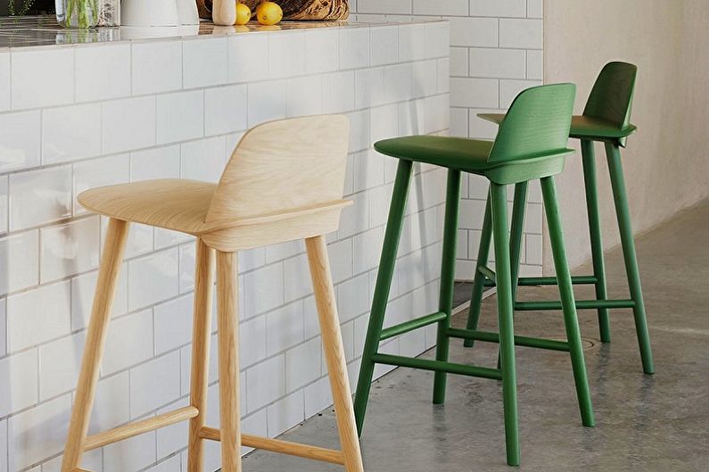 Typy barových stoličiek do kuchyne - výška