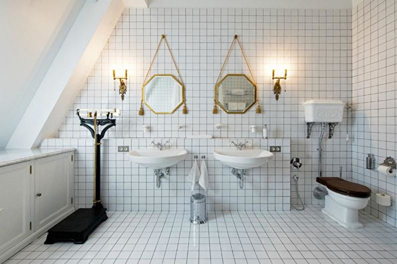 Λευκό Σχεδιασμός Μπάνιου - Διακόσμηση