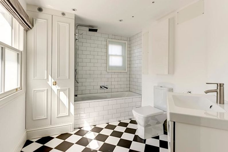 Vitt badrum i modern stil - Inredning