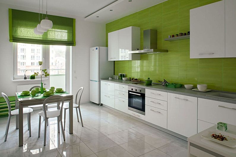 Cocina blanca y verde: 90 ideas de diseño (foto)