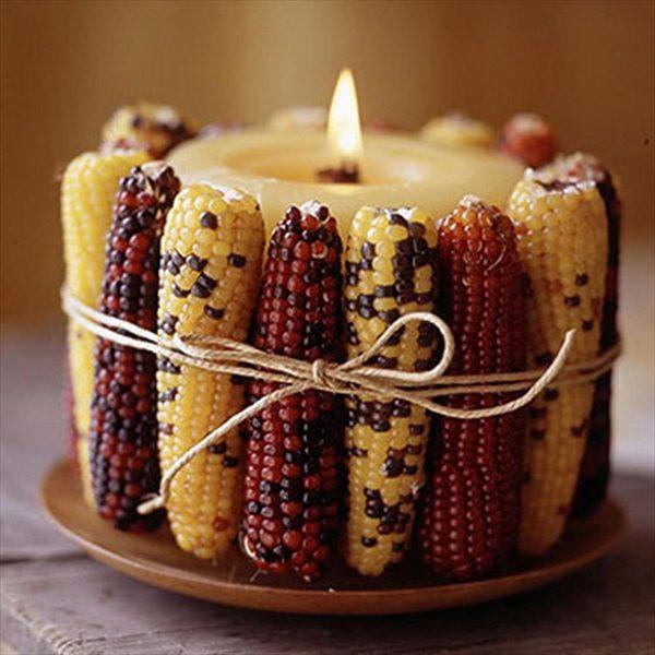 Kerzenständer aus Mais