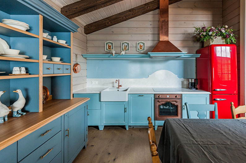Bucătărie turcoaz Provence - Design interior