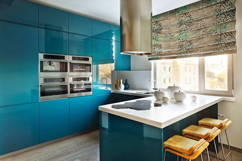 Bucătărie modernă turcoaz - Design interior