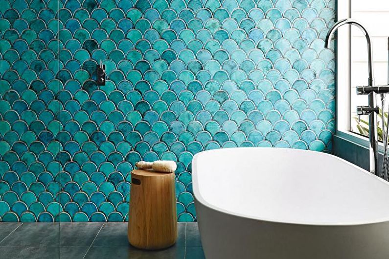 עיצוב אמבטיה טורקיז - קישוטי קיר