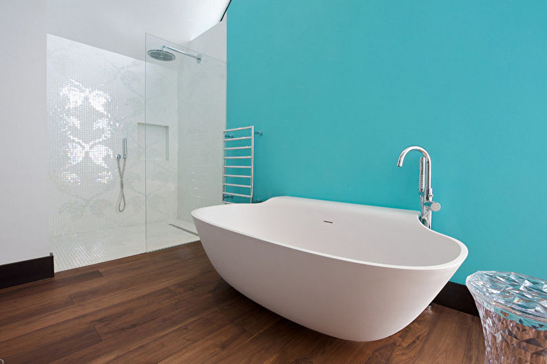 Diseño de baño turquesa - Mobiliario y fontanería