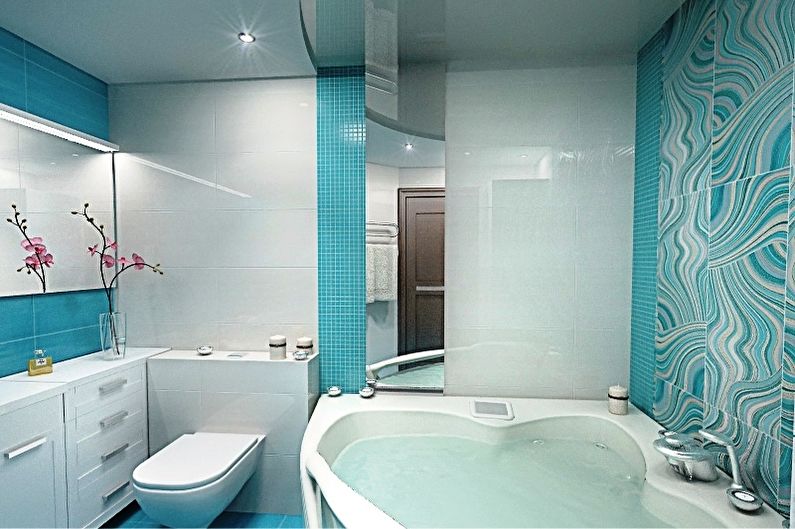 Baño turquesa - foto de diseño de interiores