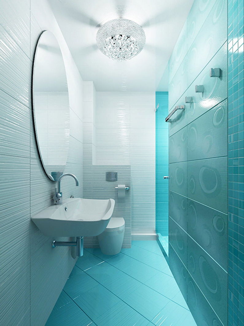 Baño turquesa - foto de diseño de interiores