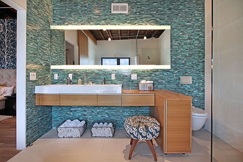 Fotografie kúpeľne tyrkysovej - Interiérový dizajn
