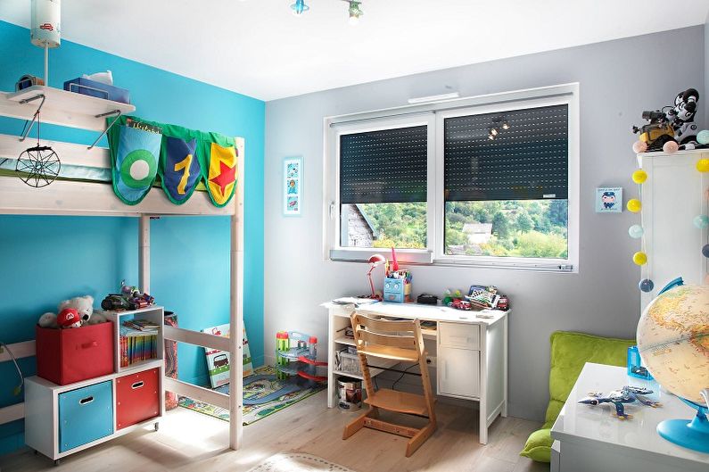 Fotografie detskej izby tyrkysovej - Interiérový dizajn