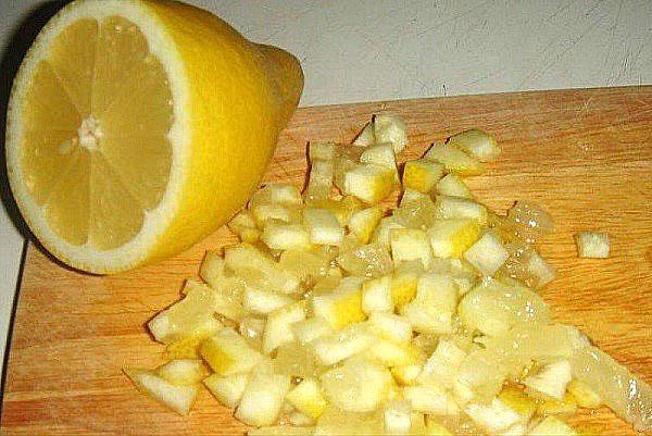 citron nakrájíme nadrobno