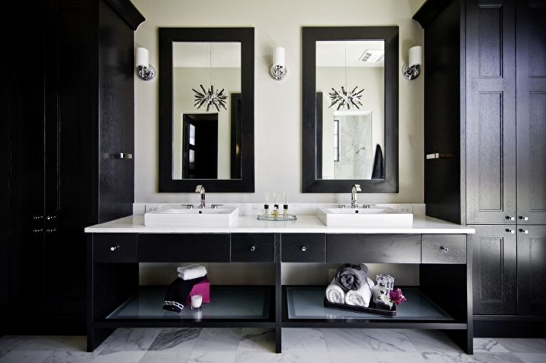עיצוב אמבטיה שחור - ריהוט