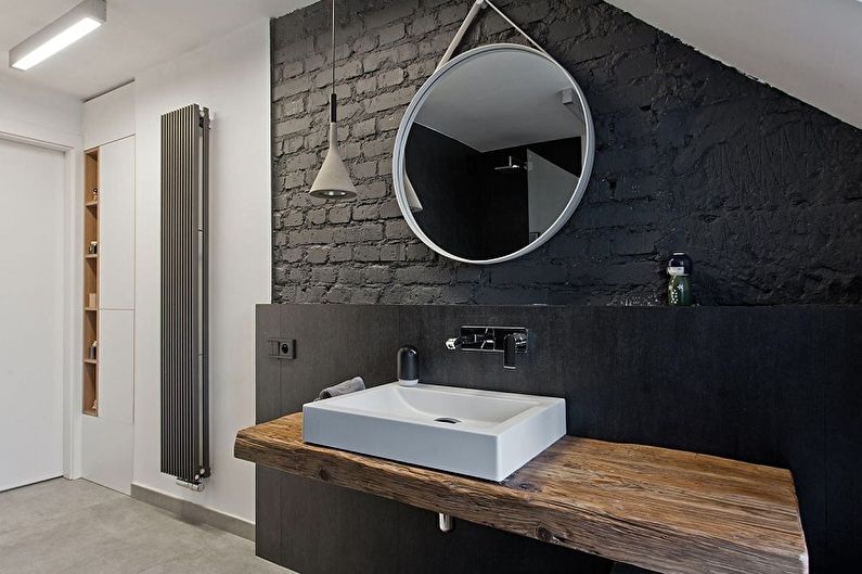 Kúpeľňa v štýle Black Loft - interiérový dizajn