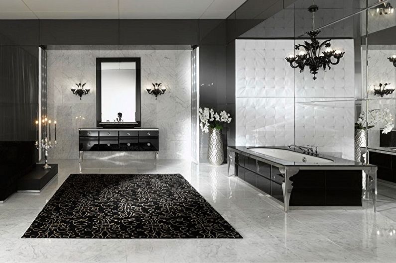 Μαύρο γοτθικό μπάνιο - εσωτερική διακόσμηση
