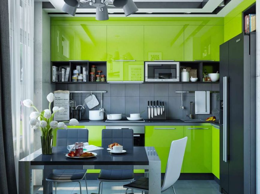 Čierne kuchyne v interiéri - nový trend v kuchynskom svete (220+ kombinácií fotografií v dizajne)