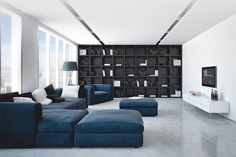 Svart og hvitt og blått - Kombinasjonen av farger i interiøret