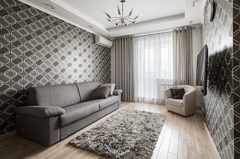 Sivá tapeta do obývačky - farba tapety do obývačky