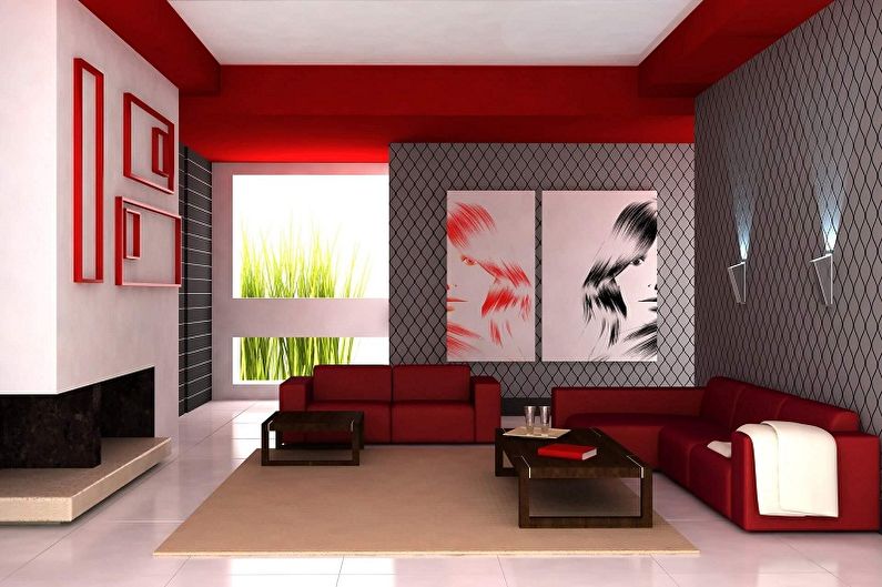 Farba tapety pre obývaciu izbu - fotografie a nápady