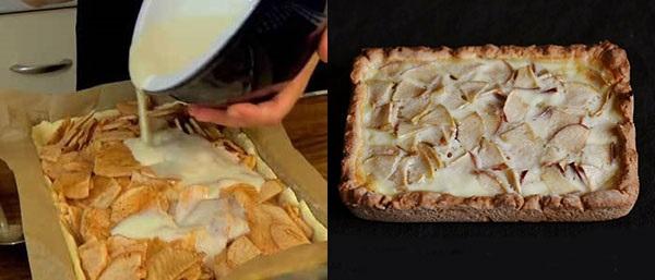 Tsvetaevsky jablečný koláč krok za krokem recept s fotografií