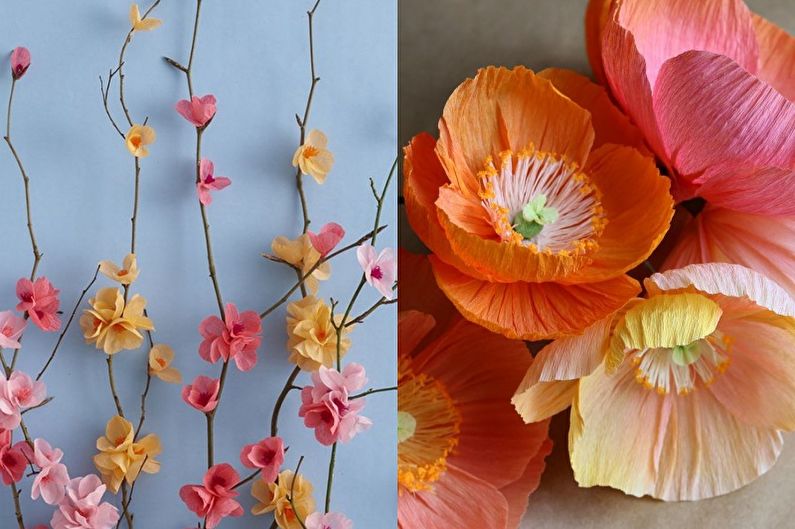 Flores de papel de bricolaje - foto