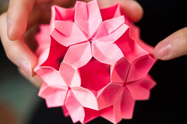 Flores de papel de bricolaje - rama de Sakura