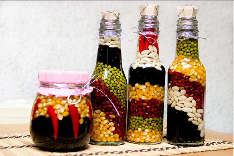 DIY dekor fľaše - zeleninový a ovocný dekor