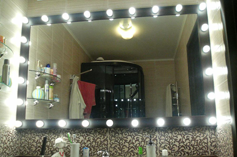 Decoración de la habitación de bricolaje - Marco de espejo iluminado