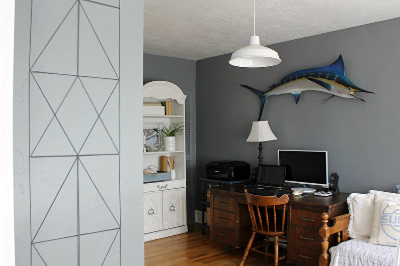 DIY izbová výzdoba - stenu ozdobíme klincami a niťami