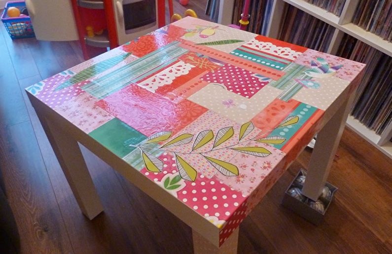 Decoupage - עיצוב שולחן ישן DIY