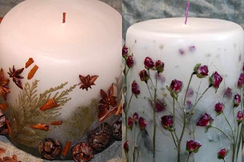 Świece kwiatowe - świece dekoracyjne DIY