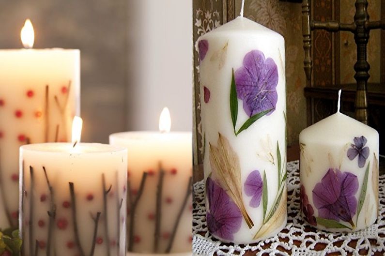 Świece kwiatowe - świece dekoracyjne DIY