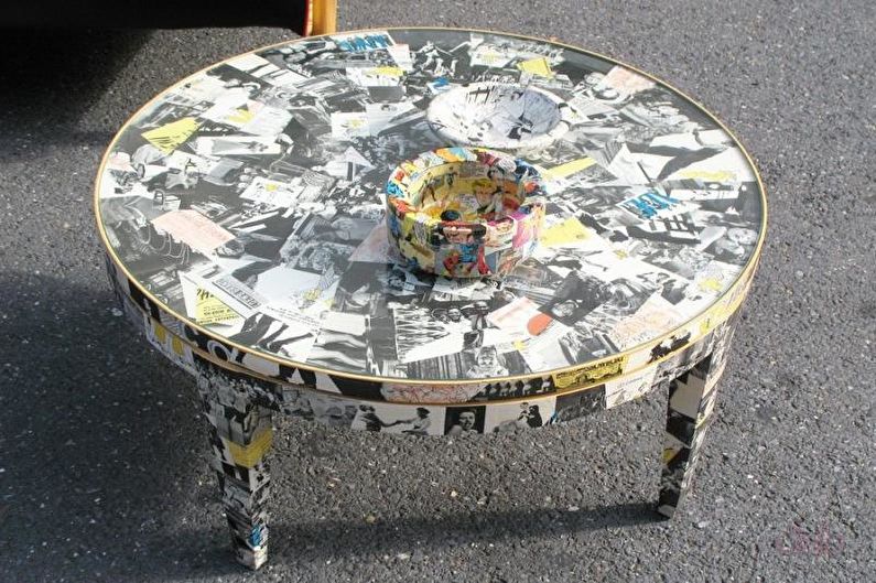 Decoupage de mesa - Decoupage de móveis DIY